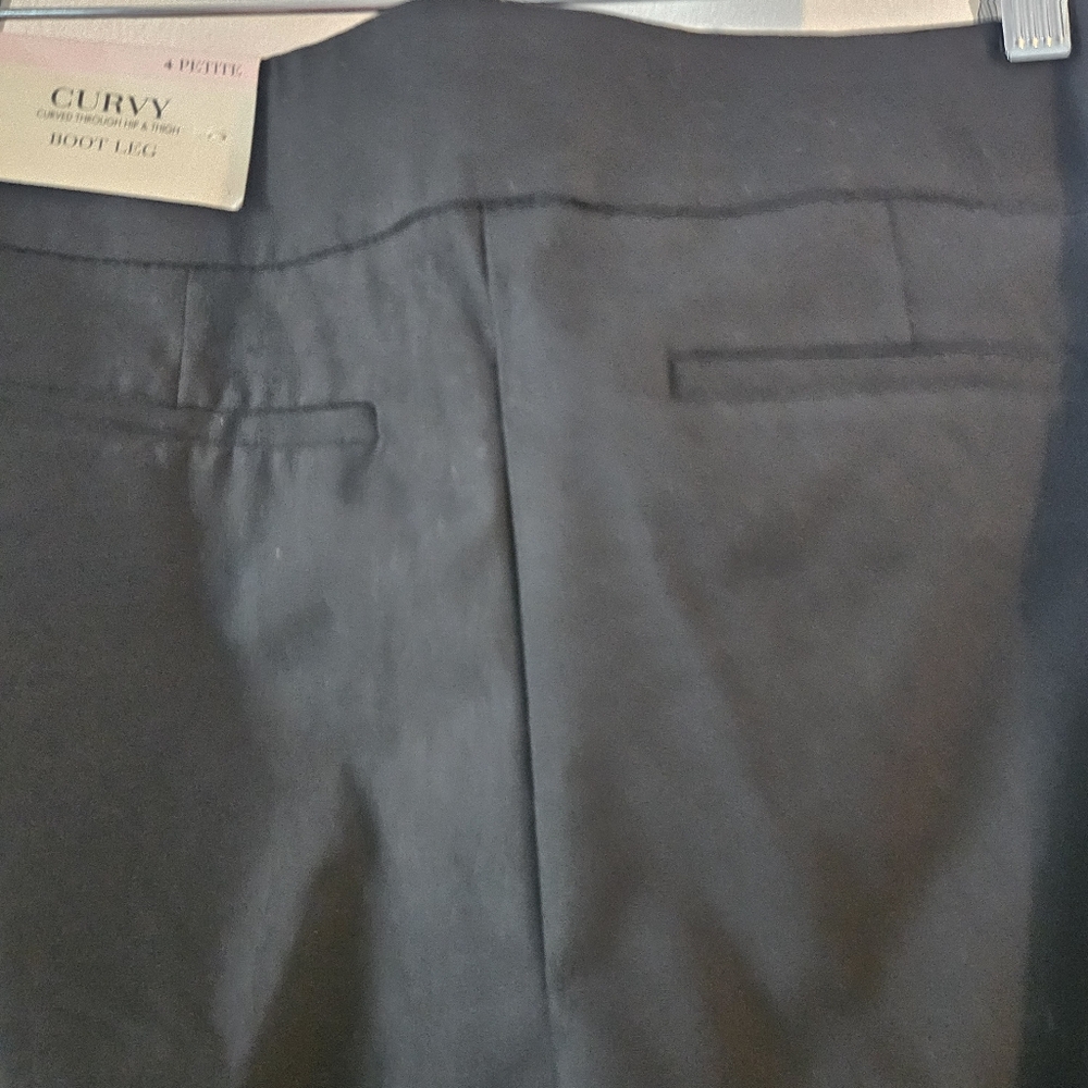 Ann Taylor Black Dress Pants.  Size 4P Curvy. - Picture 3 of 7